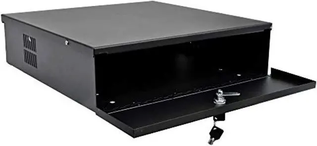 Alt view image 6 of 6 - Heavy Duty 18" x 18" x 5" DVR Security Lock Box with Fan for CCTV Systems, Black