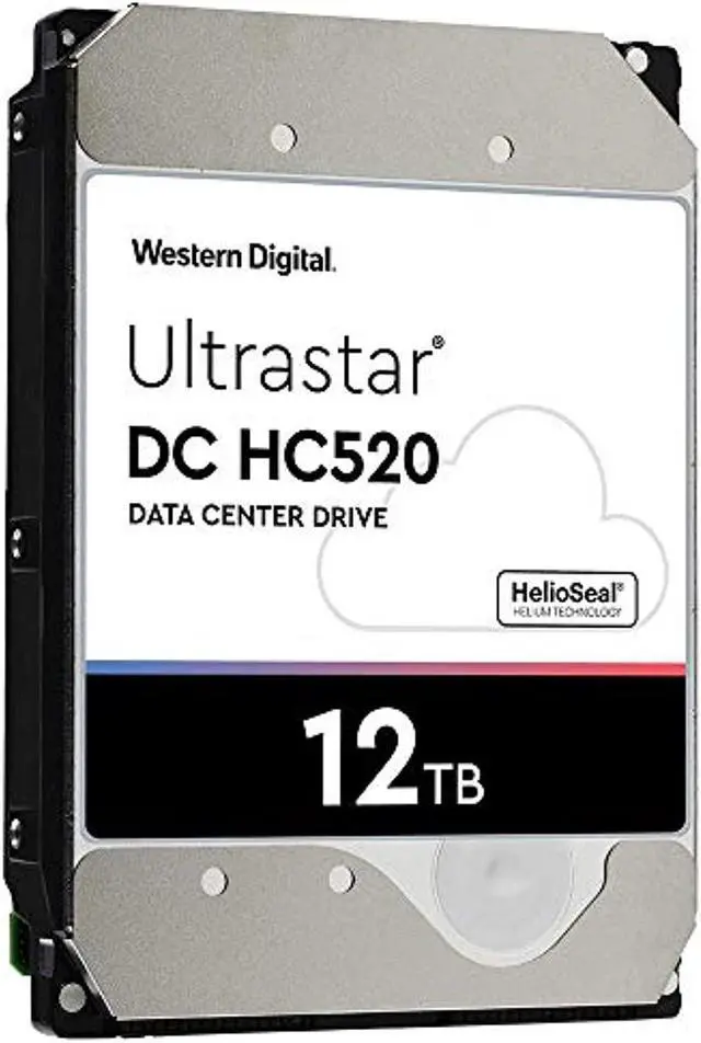 Alt view image 2 of 2 - hgst  wd ultrastar dc hc520 hdd | huh721212ale600 | 12tb 7.2k sata 6gb/s 256mb cache 3.5inch | ise 512e | 0f30144 | helium data center internal hard disk drive