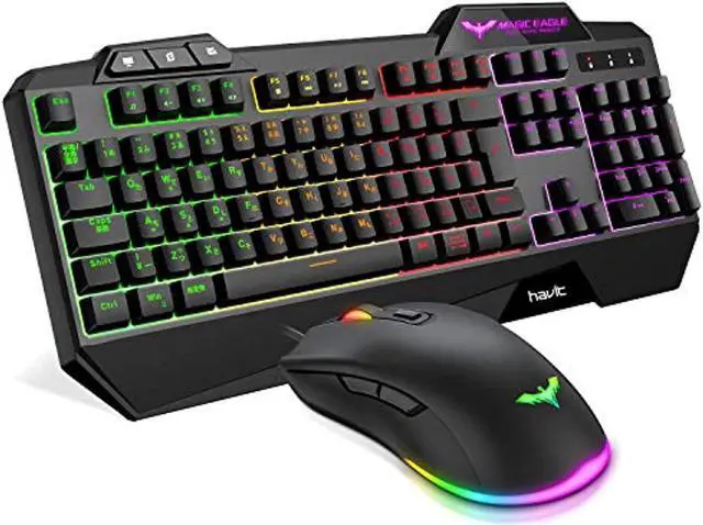 Alt view image 11 of 12 - HAVIT HV-KB558CM USB2.0 Gaming Keyboard and Mouse Combo(Rainbow Backlit)