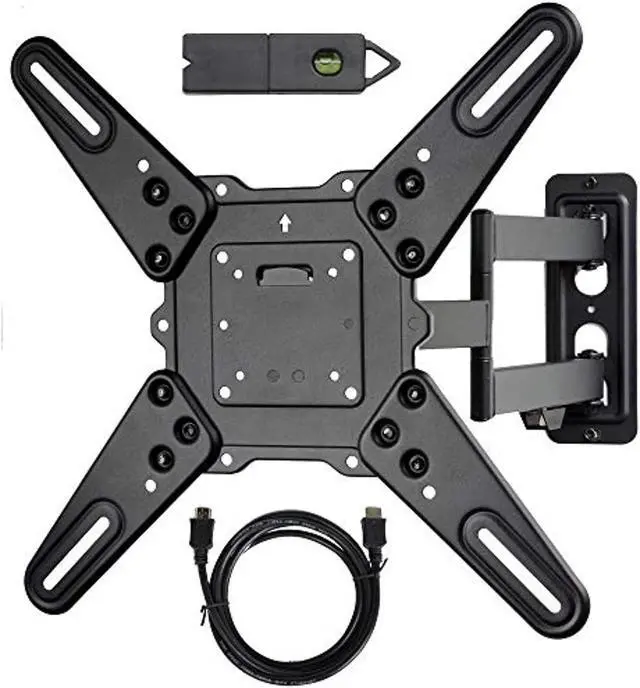 Alt view image 11 of 11 - VideoSecu ML531BE TV Wall Mount for most 22-55 LED LCD Plasma Flat Screen Monitor up to 88 lb VESA 400x400 with Full Motion Swivel Articulating 20 in Extension Arm, HDMI Cable & Bubble Level WP5