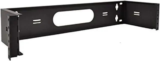 Alt view image 7 of 12 - 19" Two Space 2U Steel Wall Mount Hinged Swing Out Patch Panel Bracket 6" Depth