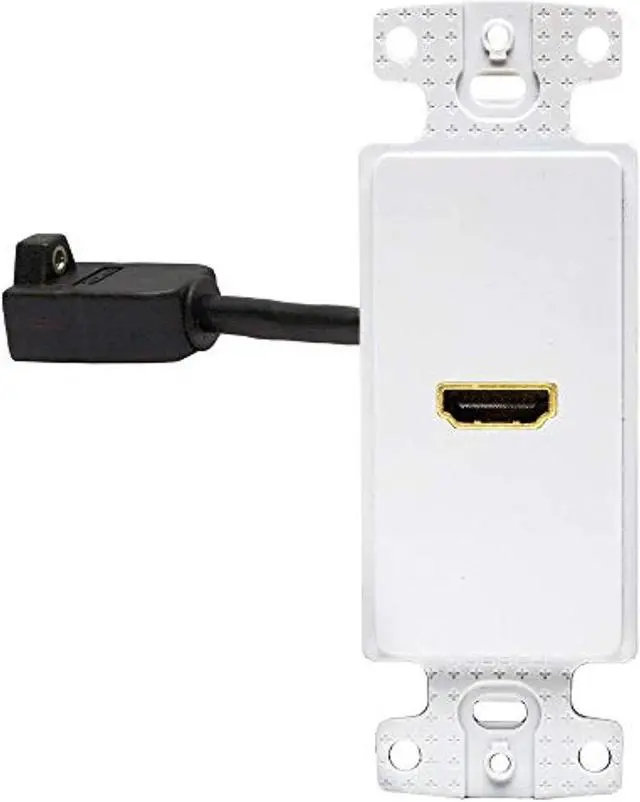 Alt view image 4 of 4 - HUBBELL WIRING DEVICE-KELLEMS NS801W Video Wall Plate and Jack,HDMI,White
