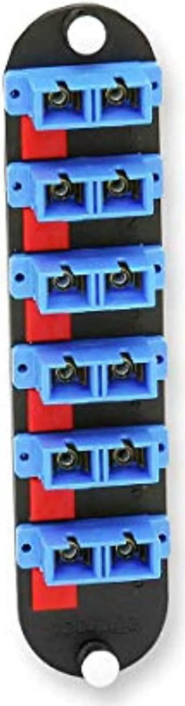 Main image of corning lanscape cch patch panel with 6 sc singlemode duplex adapters, ceramic insert, cch-cp12-59