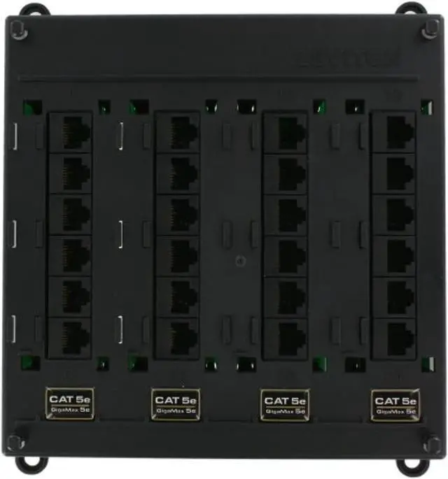 Alt view image 3 of 3 - leviton 476tm524 twist and mount patch panel with 24 cat 5e ports