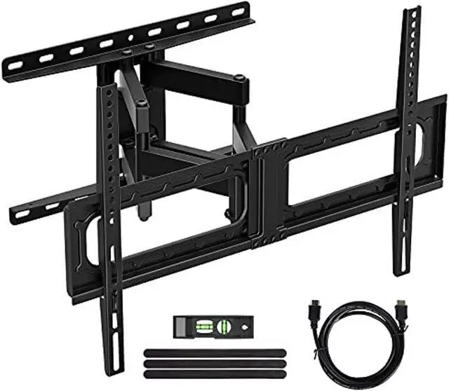 Main image of full motion tv mount for most 32-75 inch tvs, universal tv wall mount bracket with dual articulating arms swivel tilt extend level, max vesa 600x400mm holds 132lbs