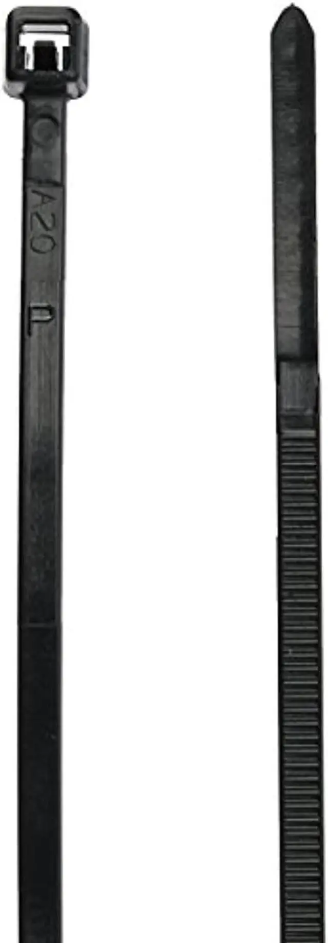 Alt view image 2 of 5 - PANDUIT PLT1M-M0 Cable Tie, 4 in L, 4 in Max Bundle Dia., Black, Nylon 6/6, 18