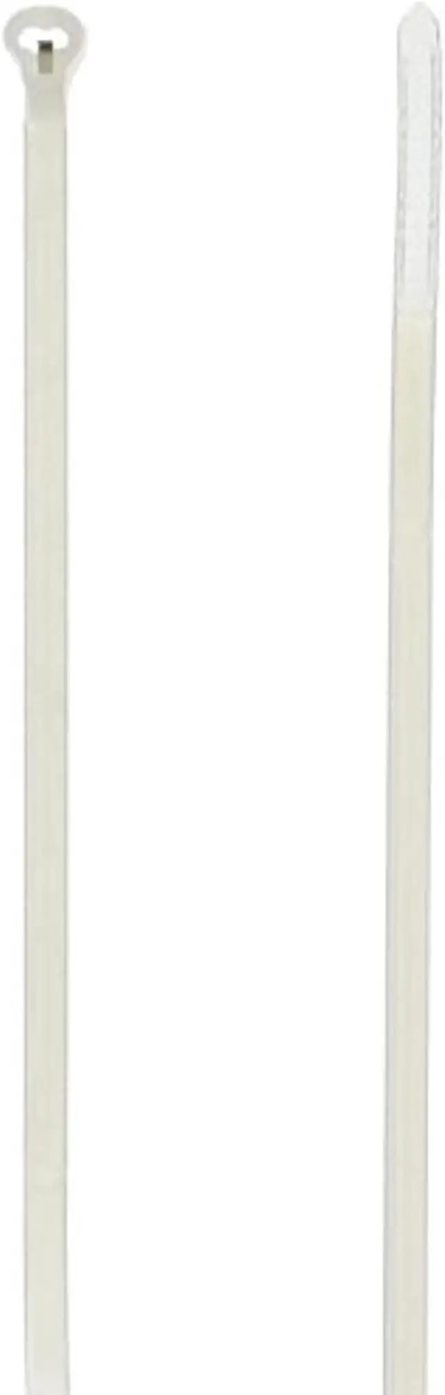 Alt view image 3 of 3 - T & B TY523M Cable Tie 18lb 4" Natural Nyl w/Stainless Stl Locking Clip, Qty-100