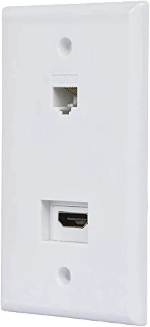 Alt view image 4 of 7 - Monoprice Recessed HDMI Wall Plate, with 1* HDMI F/F Adapter & 1*RJ45 Cat5e Coupler