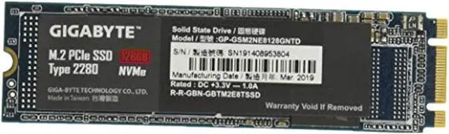 Alt view image 5 of 6 - Gigabyte GP-GSM2NE8256GNTD SSD 256GB M.2 PCIe x2 NVMe Internal Solid State Drive