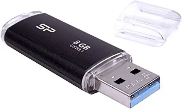 Alt view image 4 of 4 - 8GB Silicon Power Blaze B02 USB3.1 Flash Drive Black