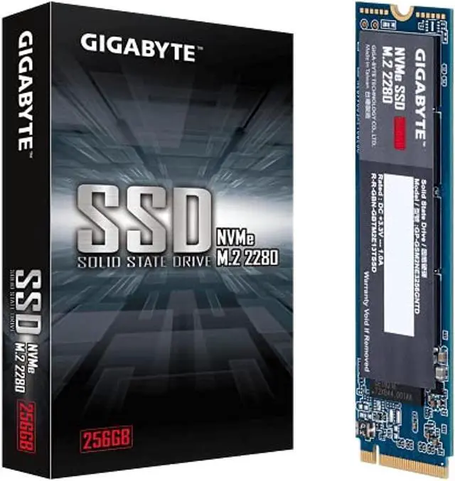 Alt view image 5 of 5 - GIGABYTE M.2 2280 256GB PCI-Express 3.0 x4, NVMe 1.3 Internal Solid State Drive (SSD) GP-GSM2NE3256GNTD