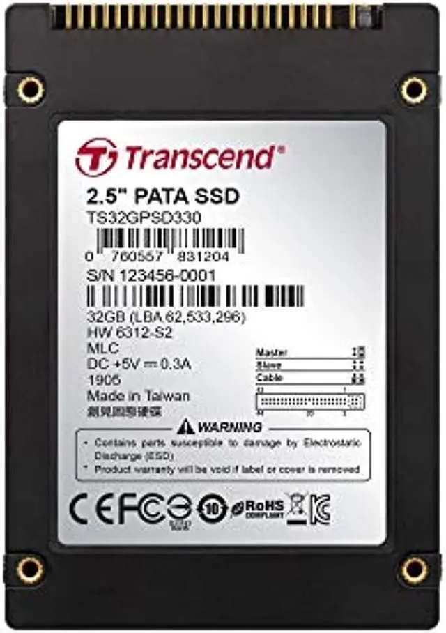 Alt view image 4 of 6 - Transcend Psd330 32 Gb Solid State Drive - 2.5" Internal - Ide