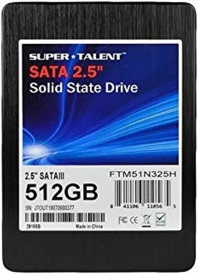 Alt view image 5 of 10 - Super Talent SATA 2.5" 512GB SSD Hard Drive TLC Solid State Drive - FTM51N325H