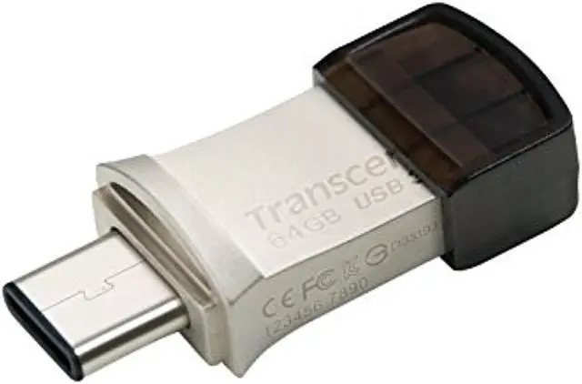 Alt view image 8 of 10 - 64GB Transcend JetFlash 890S OTG Flash Drive with USB3.1 and USB Type-C Connectors