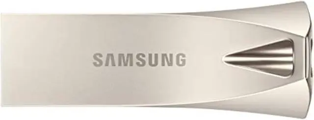 Alt view image 2 of 16 - Samsung MUF-128BE3/EU MAH 128GB USB 3.1 Flash Drive r300MB/s Samsung Bar Plus Champagne Silver Casing