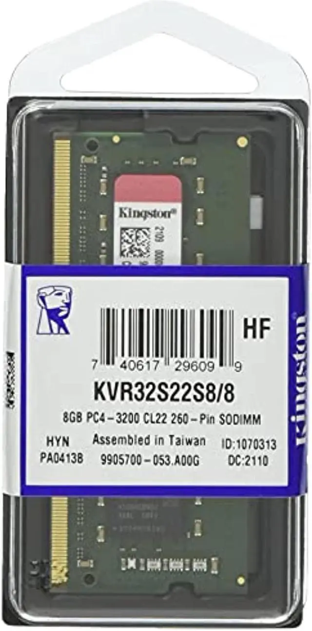 Alt view image 5 of 14 - Kingston ValueRAM 8GB DDR4 SoDIMM 260-pin SDRAM Memory (KVR32S22S8/8) KVR32S22S88