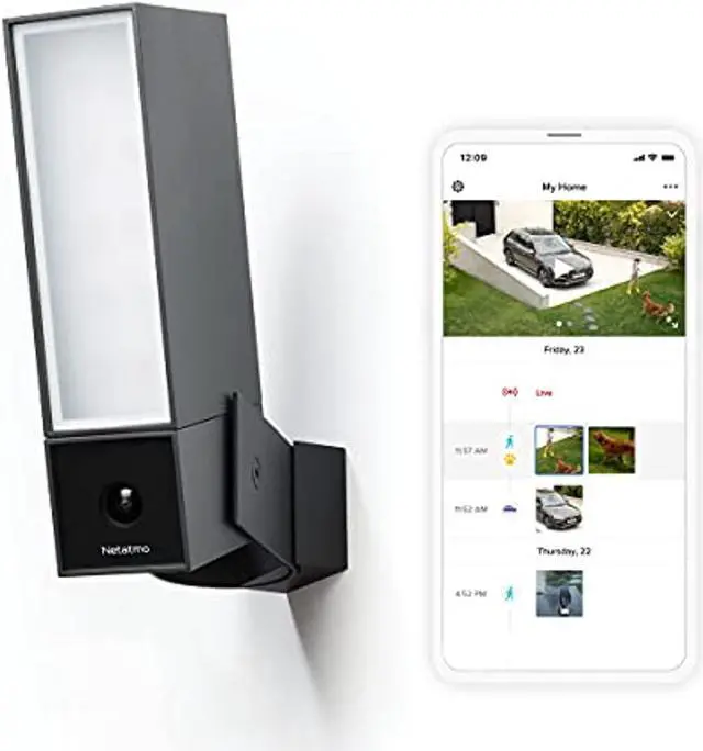 Alt view image 4 of 4 - Netatmo Presence Outdoor Security Camera with Integrated Smart Led Floodlight NOC01-US