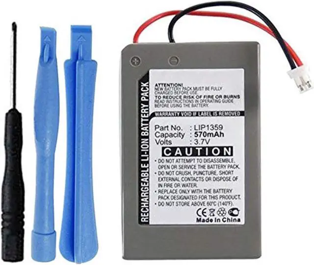 Alt view image 5 of 6 - 600mAh LIP1359 Battery Replacement for Sony Playstation 3 PS3 Dualshock 3 Wireless Controller CECHZC2E, CECHZC2U with Installation Tools