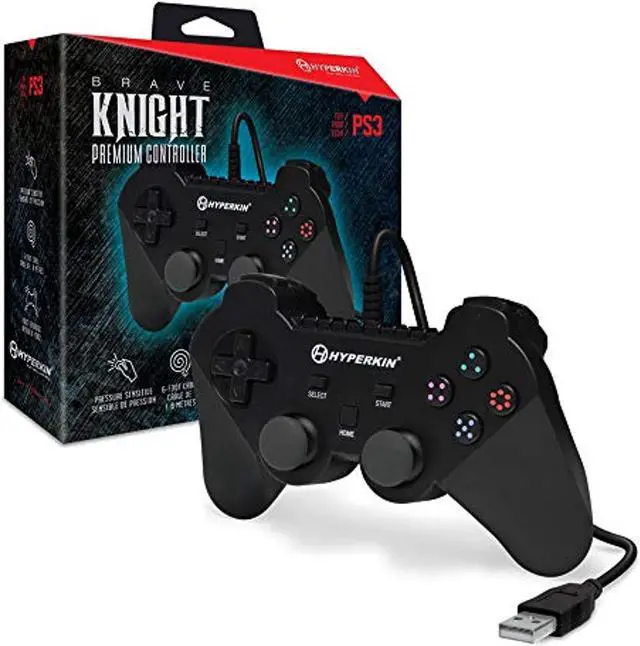 Alt view image 2 of 9 - hyperkin "brave knight" premium controller for ps3/ pc/ mac black