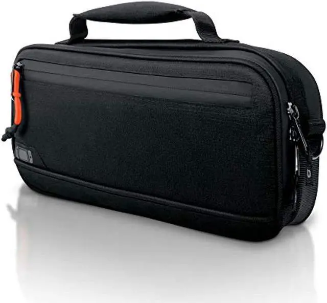 Alt view image 11 of 11 - Bionik Commuter - Switch Bag - Compatible with Nintendo Switch - 18 Game Slots - Extra Joy Con Pocket - Canvas Exterior - Plush Interior - Removable Shoulder Strap - Backpack Attachable - YKK Zippers