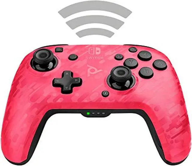 Alt view image 7 of 7 - PDP Faceoff Wireless Deluxe Controller - Pink Camo - Nintendo Switch