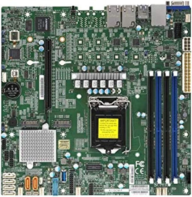 Alt view image 5 of 7 - Supermicro MBD-X11SCM-F-B I3 LGA1151 C246 PCI Express SATA Micro-ATX 128GB DDR4 Motherboard - Bulk packaging - - OEM