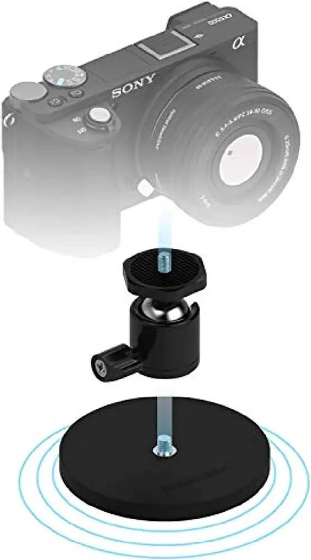 Alt view image 7 of 9 - SABRENT Rubber-Coated Magnetic Mount for Action Cam / Cameras and Small DSLR (CS-MG88)