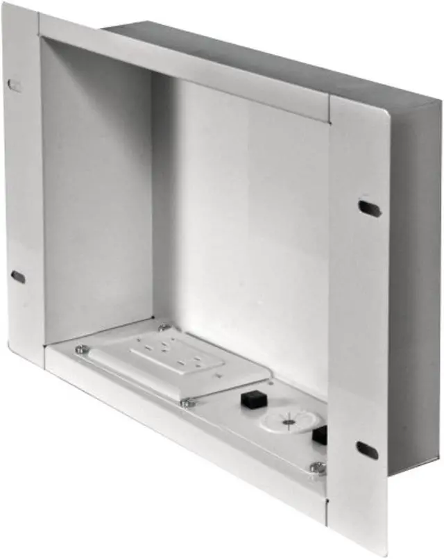 Alt view image 5 of 6 - PEERLESS IBA2AC-W In-Wall Metal Box Large with Knock Out & Power Outlet (Large)