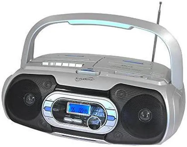 Alt view image 6 of 15 - Supersonic SC-729BT  Bluetooth Compatible Portable MP3/CD Cassette FM Radio Boombox