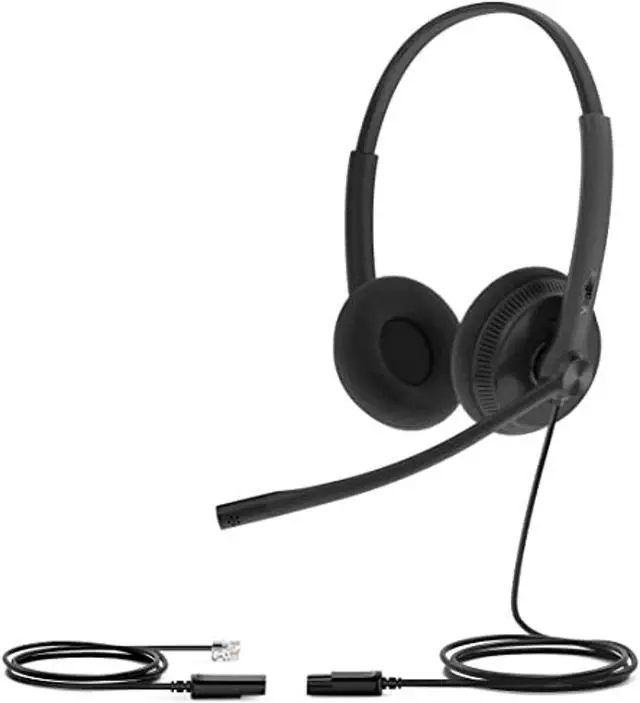 Main image of yealink yhs34 dual lite wired headset - qd to rj9