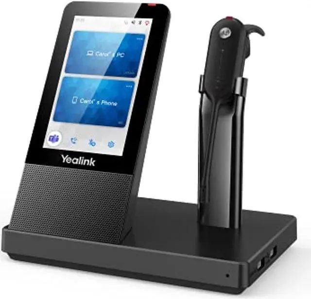 Main image of yealink wh67 convertible uc wireless noise canceling headset - this workstation works with usb enabled computers, deskphones, softphones and can connect to cell phones with bluetooth connectivity
