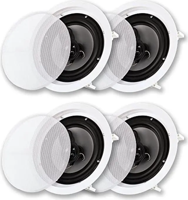 Alt view image 6 of 9 - Acoustic Audio CS-IC83 In Ceiling 8" Speaker 2 Pair Pack 3 Way Home Theater Flush Mount
