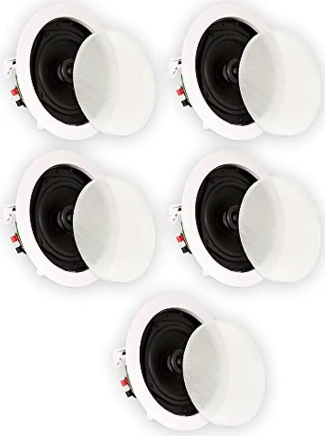 Alt view image 8 of 8 - Theater Solutions TS50C In Ceiling Speakers Surround Sound Home Theater 5 Speaker Set