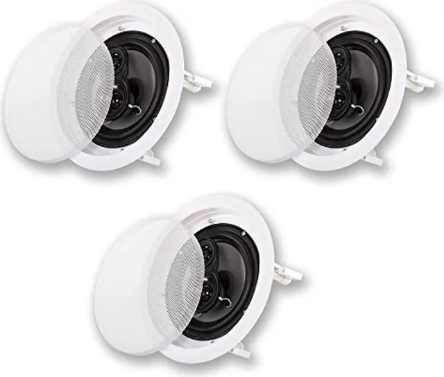 Alt view image 6 of 9 - Acoustic Audio CS-IC83 In Ceiling 8" Home Theater 3 Speaker Set 3 Way Flush Mount