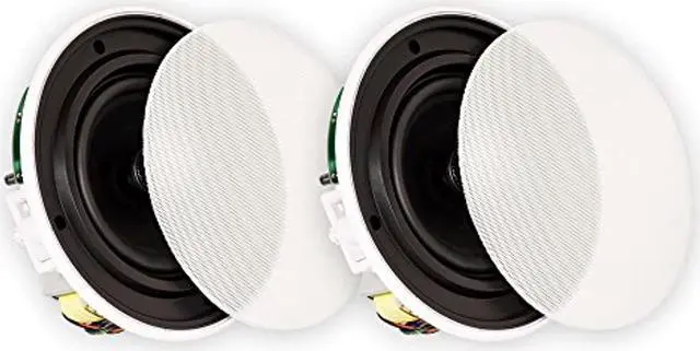Alt view image 10 of 10 - Theater Solutions TSQ670 Flush Mount 70 Volt Speakers with 6.5" Woofers In Ceiling