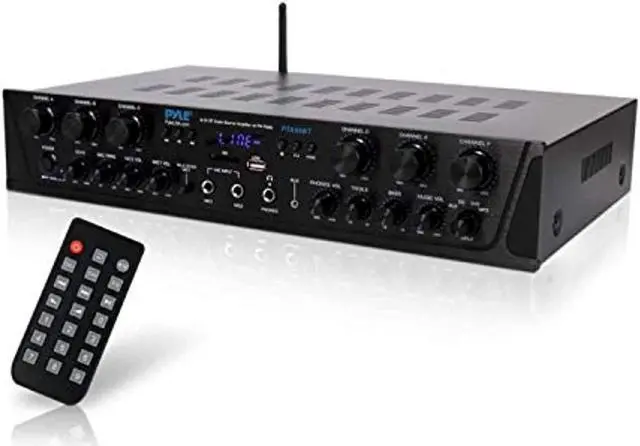 Alt view image 4 of 9 - Pyle PTA66BT Bluetooth Home Audio 600 Watt 6 Channel Amplifier Stereo Receiver