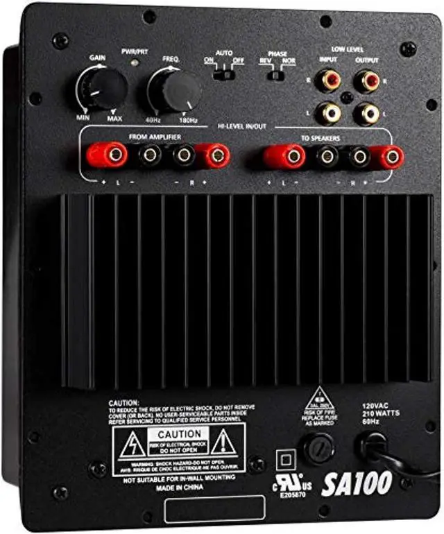 Alt view image 7 of 11 - Dayton Audio SA100 100W Subwoofer Amplifier 300-802