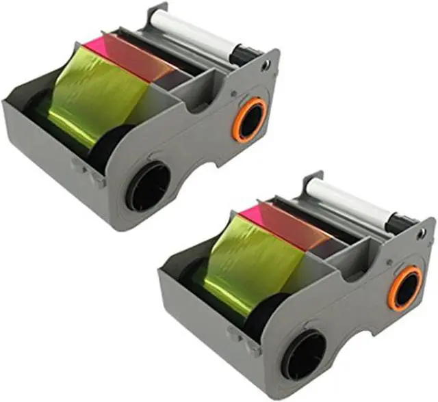 Main image of fargo 45010 ymckok color ribbons - 2 pack bundle