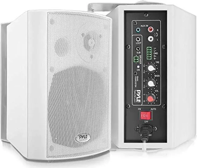 Alt view image 6 of 6 - Pyle PDWR53BTWT Bluetooth Indoor Outdoor 5.25 Inch 300W Speaker, White (2 Pack)