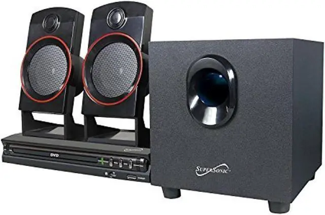 Alt view image 8 of 20 - Supersonic SC-35HT 2.1 Channel DVD Home Theater System, Bluetooth, HDMI, DVD/CD/VCD/SVCD/MP3 Playback