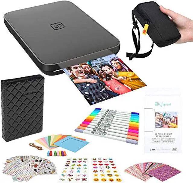 Alt view image 7 of 7 - lifeprint 2x3 portable photo and video printer blue stickers bundle