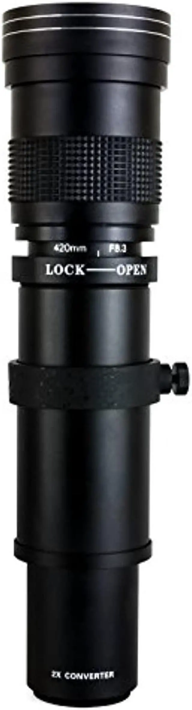 Alt view image 16 of 18 - Opteka 420-1600mm f/8.3 HD Telephoto Zoom Lens for Nikon D5, D4S, DF, D4, D3, D810, D800, D750, D610, D600, D500, D7500, D7200, D7100, D5600, D5500, D5300, D3400, D3300 and D3200 Digital SLR Cameras