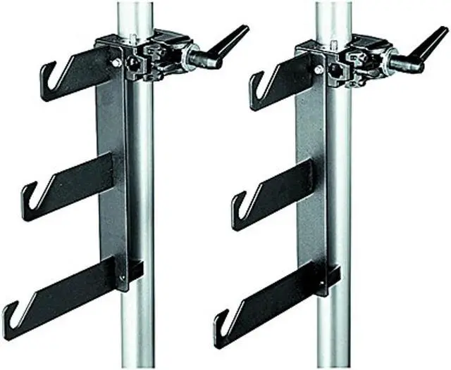 Alt view image 5 of 5 - Manfrotto 044 B/P Clamps-2 Holder Hooks 045 Mounted on 2 Superclamps 035