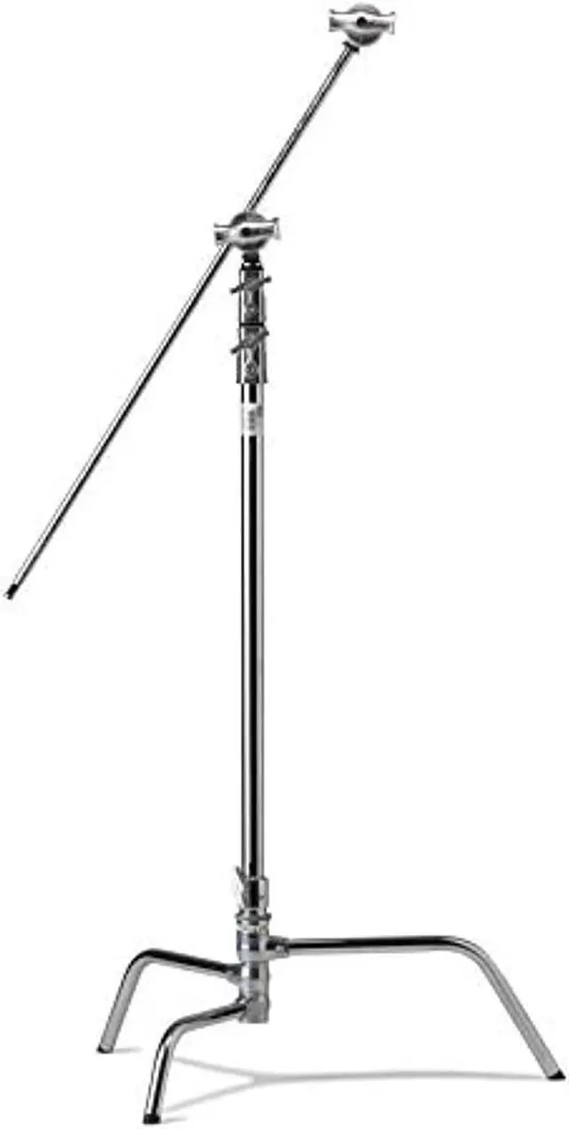 Alt view image 6 of 9 - Kupo 40" Master C-Stand with Turtle Base Kit, Includes 2.5" Grip Head and 40" Grip Arm with Hex Stud, 22lbs Capacity, Silver