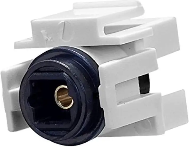 Alt view image 4 of 5 - Monoprice S/PDIF (Toslink) Digital Optical Audio Keystone Jack, Female to Female Coupler, White