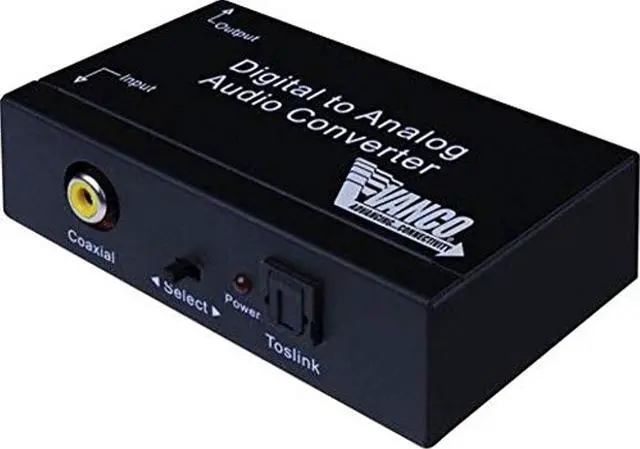 Alt view image 6 of 8 - Vanco - 280515 - VancoDigital-to-analog Audio Converter - 192 kHz - 24-bitBlack - Amplifier, Blu-ray Disc Player, PC