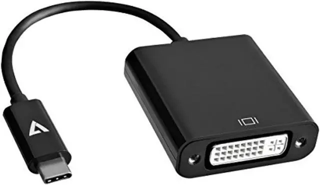 Alt view image 5 of 13 - V7 Black Usb Video Adapter Usb-C Male To Dvi-I Female