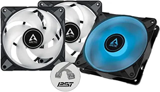 Alt view image 6 of 6 - ARCTIC 120 mm P12 PWM PST RGB 0dB value pack 
without controller case Fan Optimized for Static Pressure 3 Pack Model ACFAN00230A