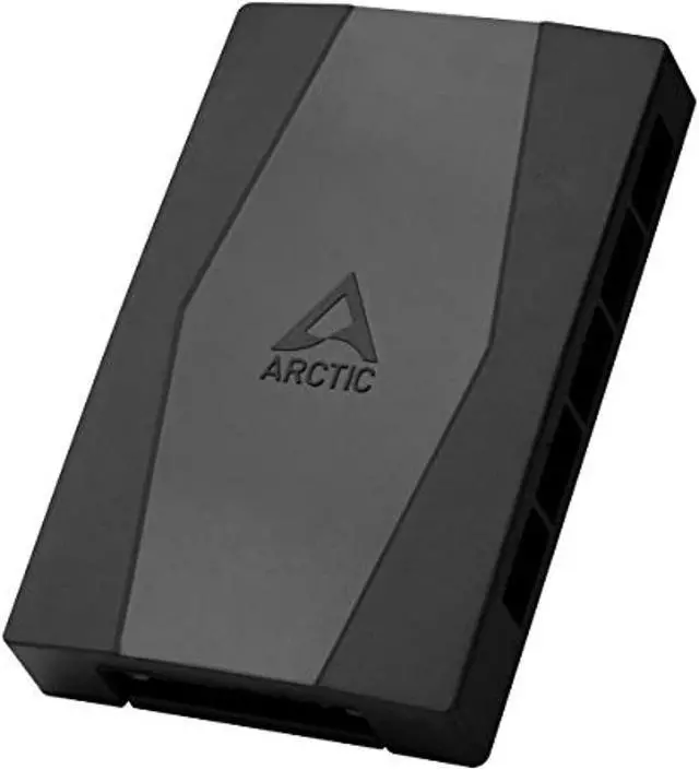 Alt view image 2 of 3 - arctic case fan hub - 10-fold pwm fan distributor with sata power - black, acfan00175a