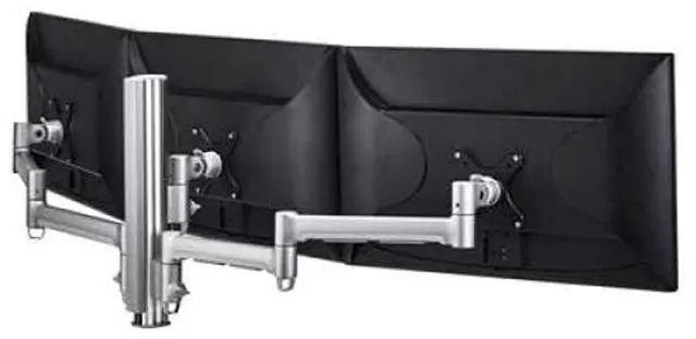 Alt view image 3 of 4 - Atdec Awm Triple Monitor Arm Desk Mount. Flat And Curved Up To 24In - Vesa 75 X 75 100 X 100